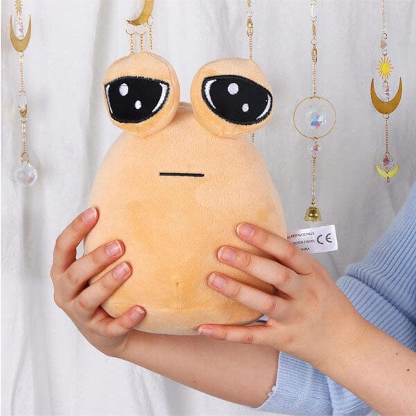 Sad Pou Alien Plush Toy 8.6" Kawaii Game Character Plushie Doll Simple Showcase 