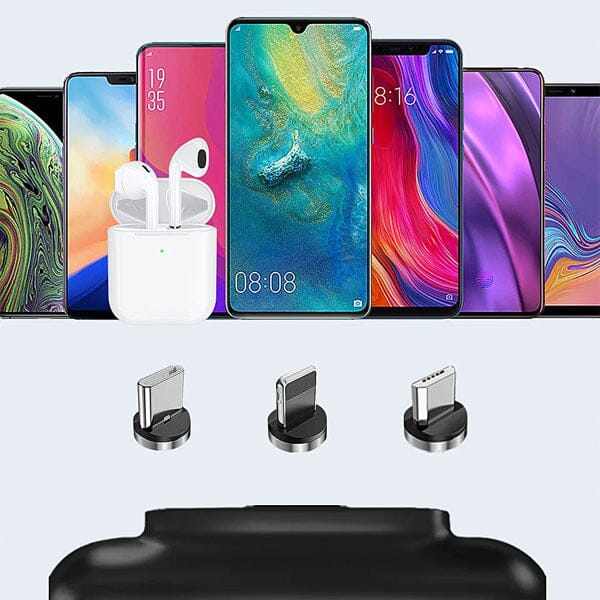 GearWaves: Mini Magnetic 3-in-1 Portable Device Charger Power Bank Simple Showcase 