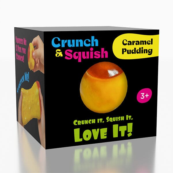 Crunch & Squish Caramel Pudding Crunchy Squishies® Stress Ball Fidget Toy (1pc) Simple Exclusive