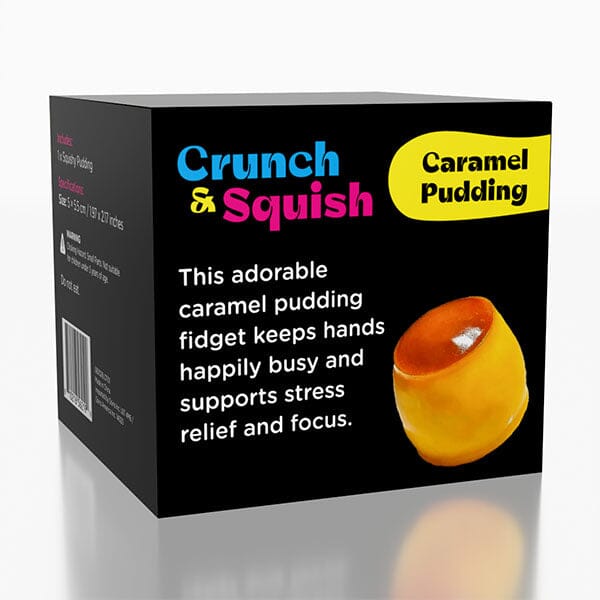 Crunch & Squish Caramel Pudding Crunchy Squishies® Stress Ball Fidget Toy (1pc) Simple Exclusive