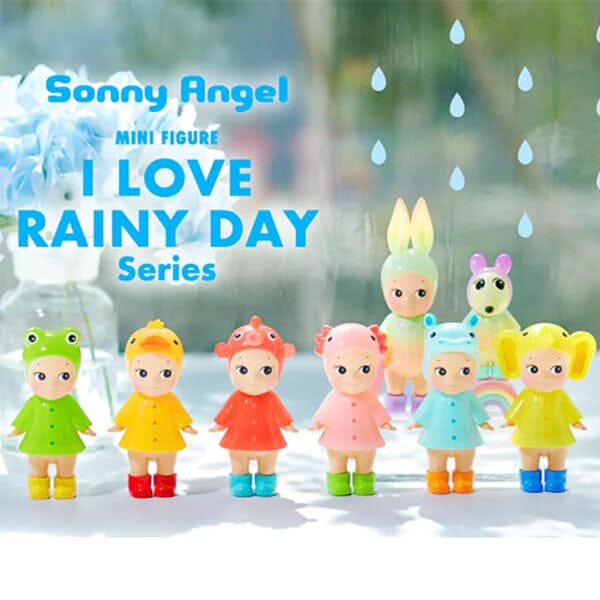 Sonny Angel Collectable Mini Cherub Figurines Limited Edition "I Love Rainy Day" Series Blind Box (1pc) Simple Sonny Angel 