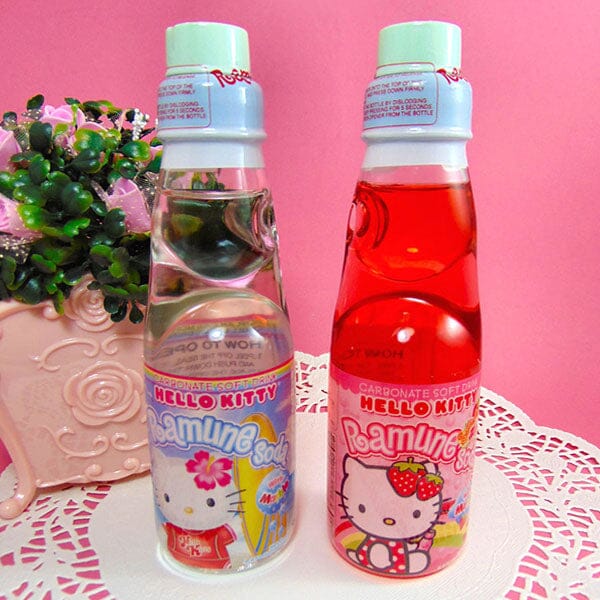 Hello Kitty Ramuné Japanese Soda Drink (Multiple Flavors) Simple Showcase 