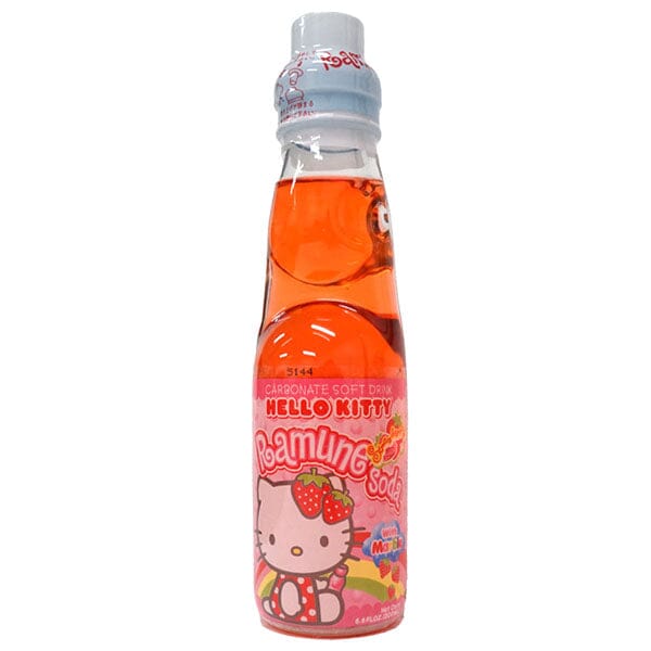 Hello Kitty Ramuné Japanese Soda Drink (Multiple Flavors) Simple Showcase Strawberry Hello Kitty (200mL) 