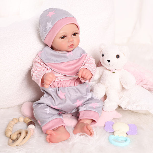 TrueHeart Treasures: Dream Weavers Collection Weighted Reborn Lifelike Baby Dolls (3kg) Baby Evangeline