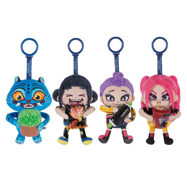 KPop Demon Hunters 4" Retractable Plush Clip (1pc) Character Ships Assorted Simple KPop Demon Hunters 