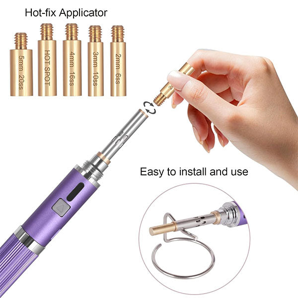 Dazzlify Cordless Hot-Fix Bedazzle Rhinestone Applicator Wand Mini Kit –  Showcase USA