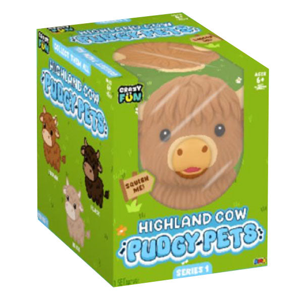 Highland Cow Pudgy Pets Series 1 Squishy Fidget Toy (1pc) Style Ships Assorted Simple Exclusive 