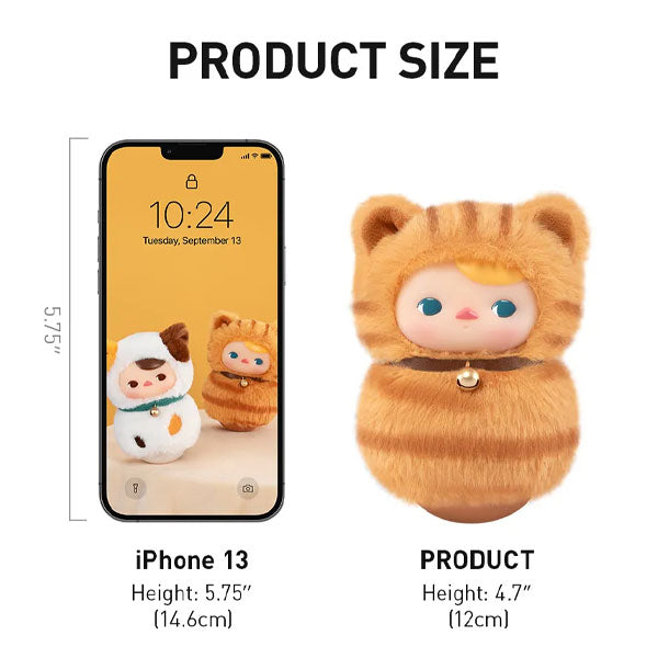 Pop Mart x PUCKY: Roly-Poly Kitty Series Vinyl Plush Blind Box (1pc)