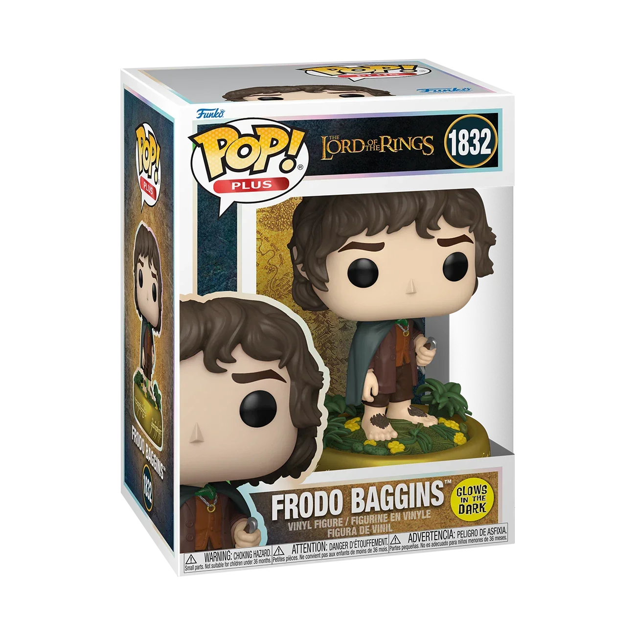 Funko Pop Plus! Movies: The Lord of the Rings – Frodo Baggins with Glow Simple Funko 