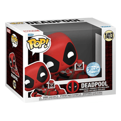 Funko Pop! Marvel: Bobble Head - Lazy Deadpool (Parody) Simple Funko 