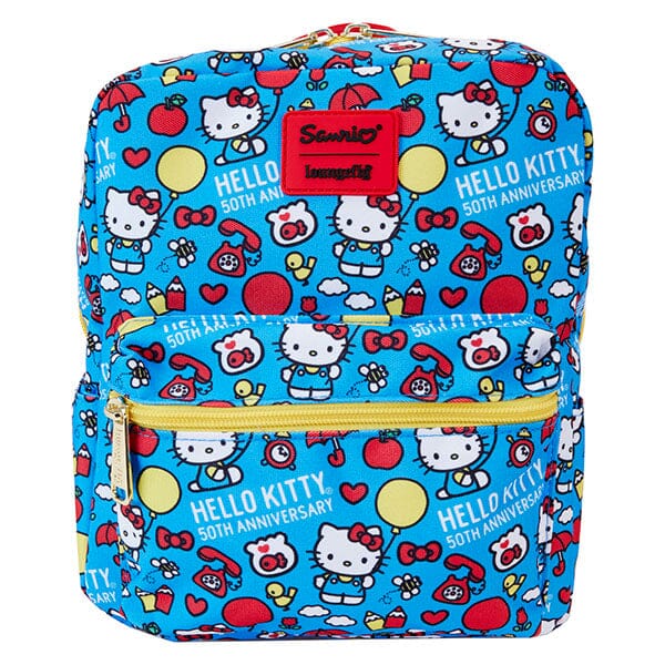 Loungefly Hello Kitty 50th Classic Aop Nylon Square Mini Backpack Preorder Showcase 