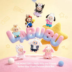 Pop Mart: THE MONSTERS x Sanrio Hello Kitty and Friends Series Plush Keyring Figurine Blind Box (1pc)