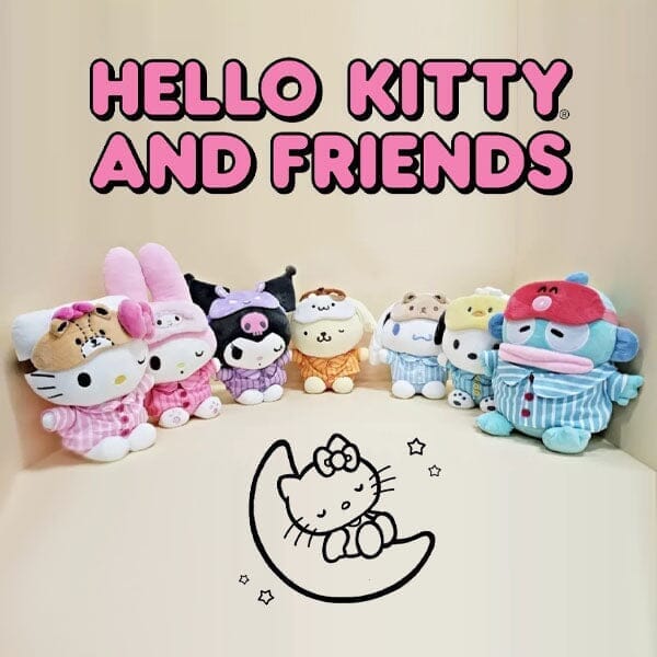 Sanrio Hello Kitty & Friends Pajama Party 10" Hello Kitty Plush Toy Simple Hello Kitty 