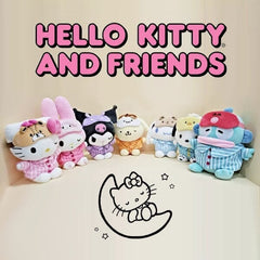 Sanrio Hello Kitty & Friends Pajama Party 10" Hello Kitty Plush Toy Simple Hello Kitty 