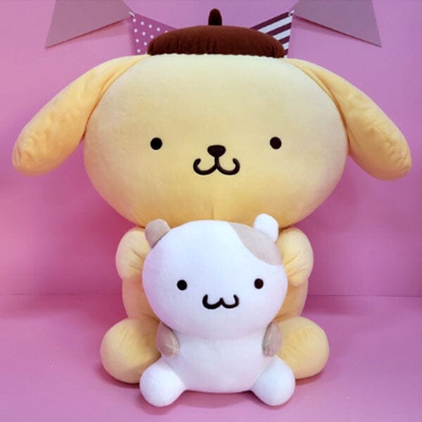 Sanrio Pompompurin With Teddy Bear Friend Large 20" Plush Toy Simple Hello Kitty 