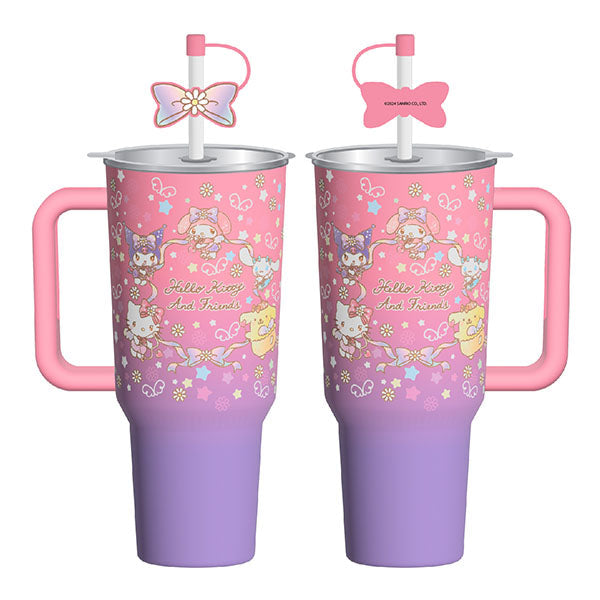 Sanrio Hello Kitty & Friends 40oz Ultimate Insulated Stainless Steel Drink Tumbler (1pc) Includes Straw & Charm