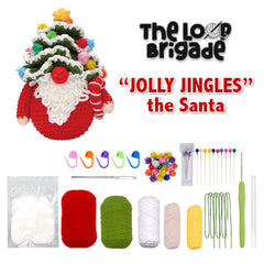 The LOOP Brigade: DIY Crochet Plush Toy Complete Kit For Beginners - Jolly Jingles the Santa Claus