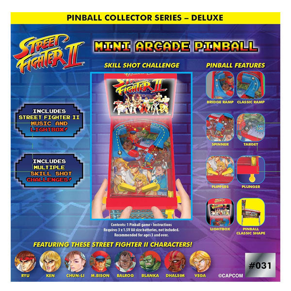 Street Fighter II Collector Series Mini Tabletop Arcade Pinball Simple Street Fighter 