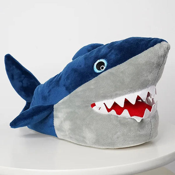Plush Shark Slippers Unisex Rubber Sole Shoe (1 Pair) One-Size-Fits-Most