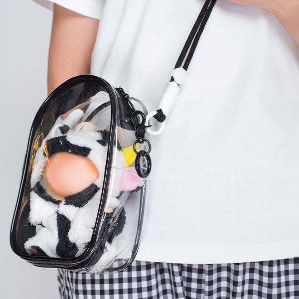 Transparent Crossbody Shoulder Bag For Plush Doll Display (1pc) Petite Threads Simple Exclusive 