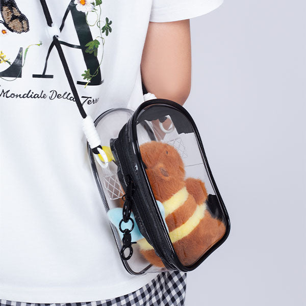 Transparent Crossbody Shoulder Bag For Plush Doll Display (1pc) Petite Threads Simple Exclusive 