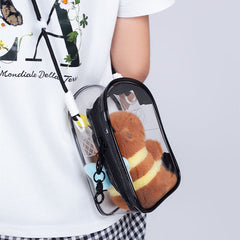 Transparent Crossbody Shoulder Bag For Plush Doll Display (1pc) Petite Threads Simple Exclusive 