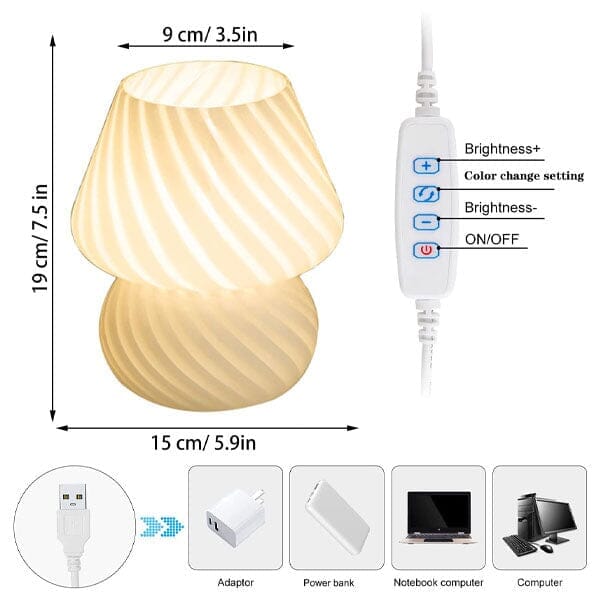 ShroomLum | LED Mushroom Table Lamp Simple Showcase 