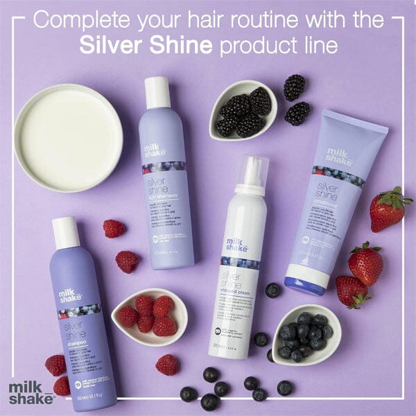 milk_shake® Silver Shine Purple Shampoo (300mL) w/ Milk Protein & Fruit Extracts Simple Showcase 