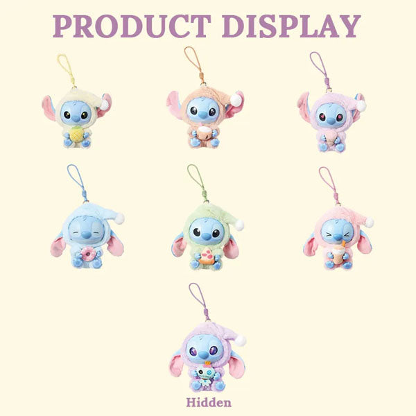 MINISO x Disney: Stitch "Eat Something Before Sleep" Series Plush Keychain Blind Box (1pc)