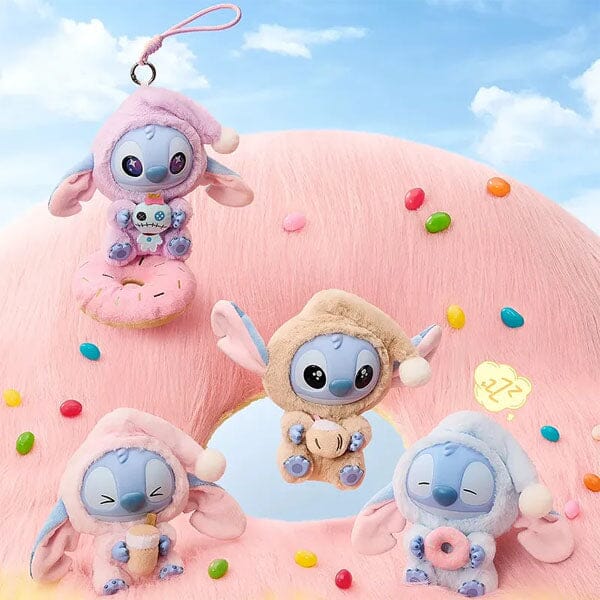 MINISO x Disney: Stitch "Eat Something Before Sleep" Series Plush Keychain Blind Box (1pc) Simple MINISO 