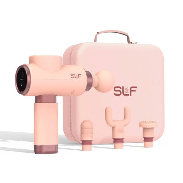 SLF Mini Handheld Impact Massager Gun in Pink Simple Showcase 