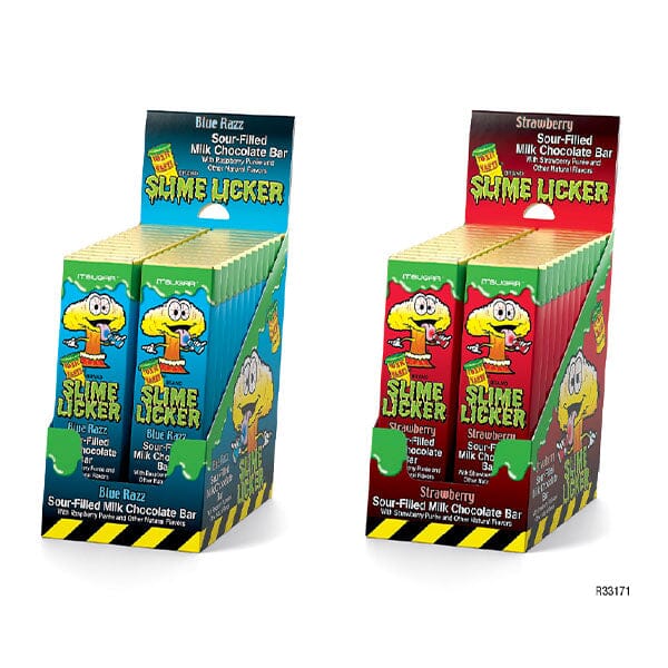 Toxic Waste Slime Licker Sour-Filled Milk Chocolate Bars (50g) Multiple Flavors Simple Showcase 