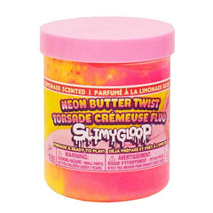 SlimyGloop Pink Lemonade Neon Butter Twist Pre-Made & Ready To Play Slime (6.3oz) Simple SlimyGloop 