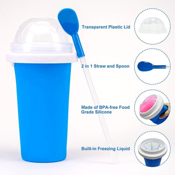 ProKitchen Squeezer Instant Slushie Cup (Incl. Straw/Spoon & Lid) Showcase USA - Home Of The Hottest Trends ProKitchen Squeezer Instant Slushie Cup (Incl. Straw/Spoon & Lid) Showcase USA - Home Of The Hottest Trends