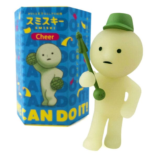 Smiski Collectable Mini Glow-In-The-Dark Figurines | Cheer Series Blind Box Simple Showcase 