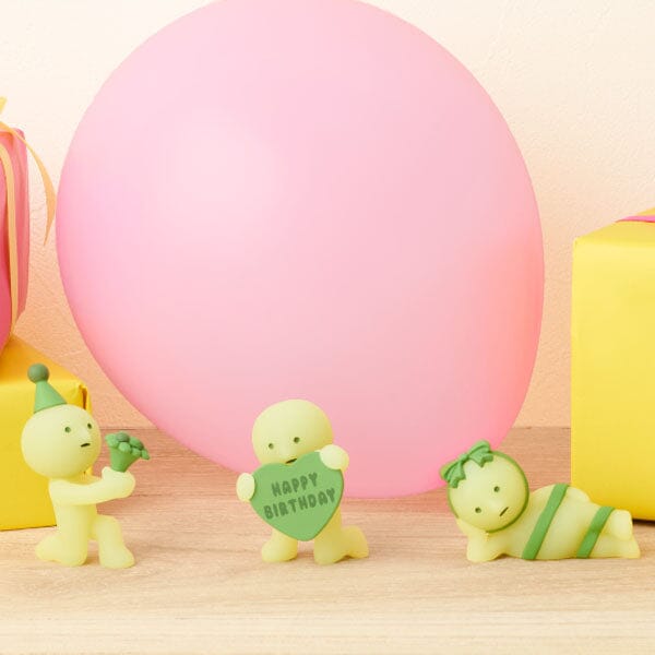 Smiski 10th Birthday Series Collectible Glow in the Dark Figurine Blind Box (1pc) Simple Smiski 