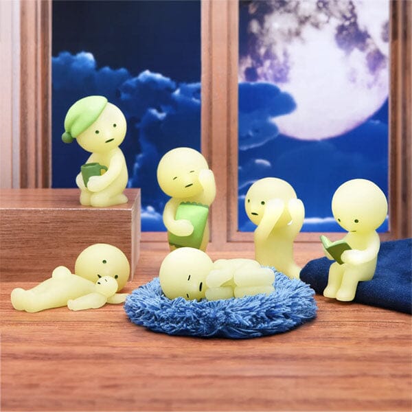 Smiski Bed Series Collectible Glow in the Dark Figurine Blind Box (1pc) Simple Smiski 