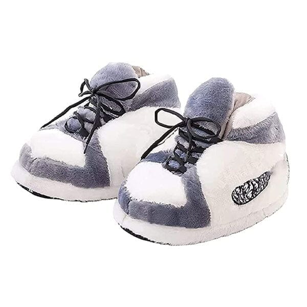 Plush Sneaker Slippers | NEW Styles! | Pre-Order Preorder Showcase NEW! Grey & White (Pre-Order) 