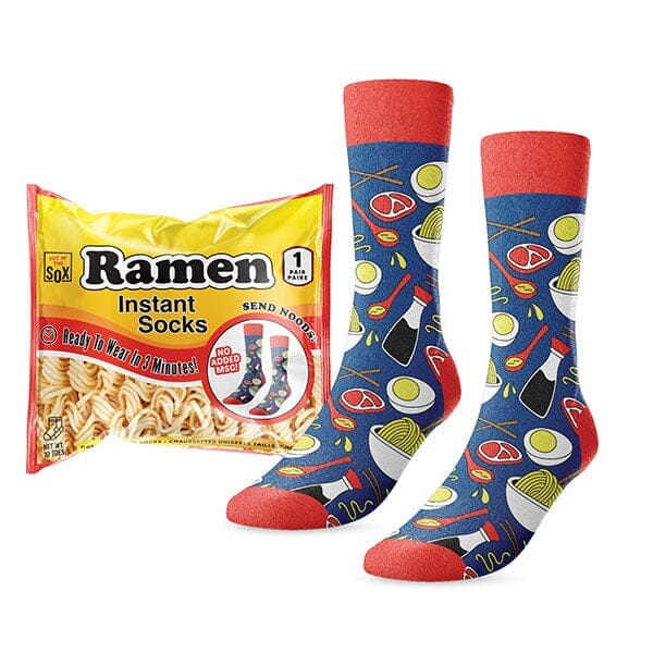 Novelty Socks In Themed Packaging | NEW Styles! | Pre-Order Preorder Showcase Ramen Instant Socks in Noodle Pack 