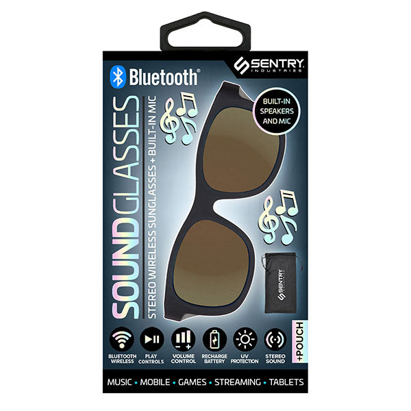 Sentry SoundGlasses Bluetooth Stereo Wireless Sunglasses w/ Built-In Microphone