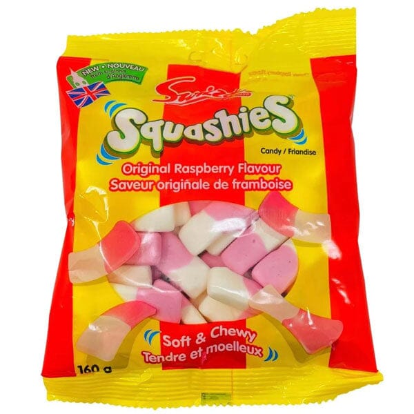 Swizzels Squashies Original Raspberry Flavor Gummy Candy (160g) Imported From England Simple Squashies 