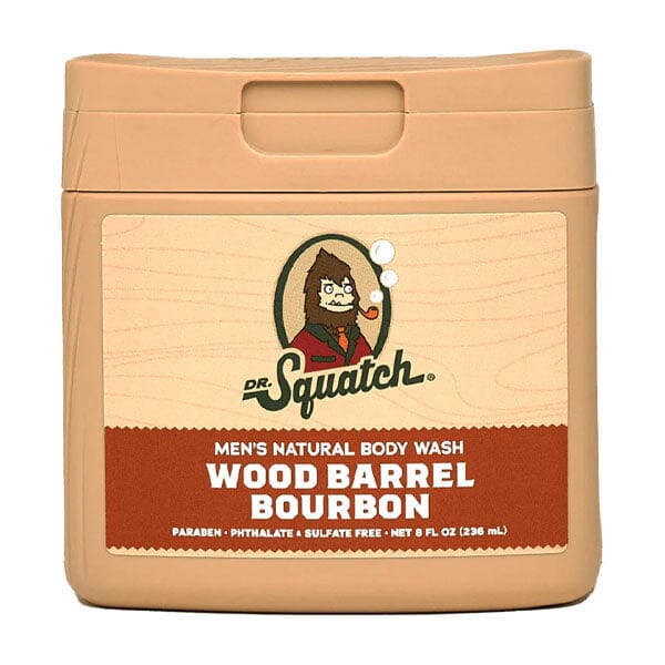 Dr. Squatch All-Natural Body Wash For Men (8oz) Wood Barrel Bourbon Simple Dr. Squatch 