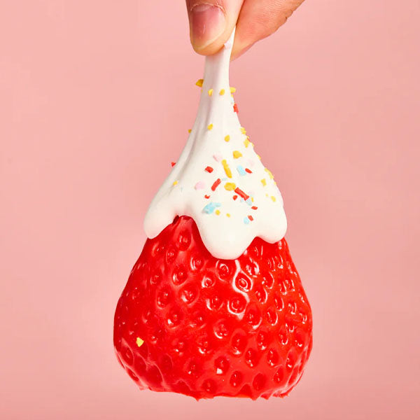 SqueezeSquad Taba Deluxe Premium Silicone Squishy Fidget Toy - Strawberry Simple SqueezeSquad 