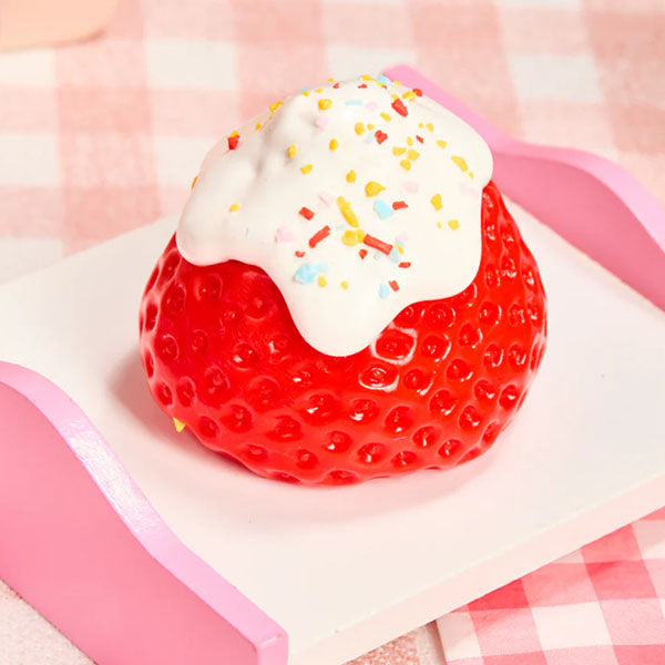 SqueezeSquad Taba Deluxe Premium Silicone Squishy Fidget Toy - Strawberry Simple SqueezeSquad 