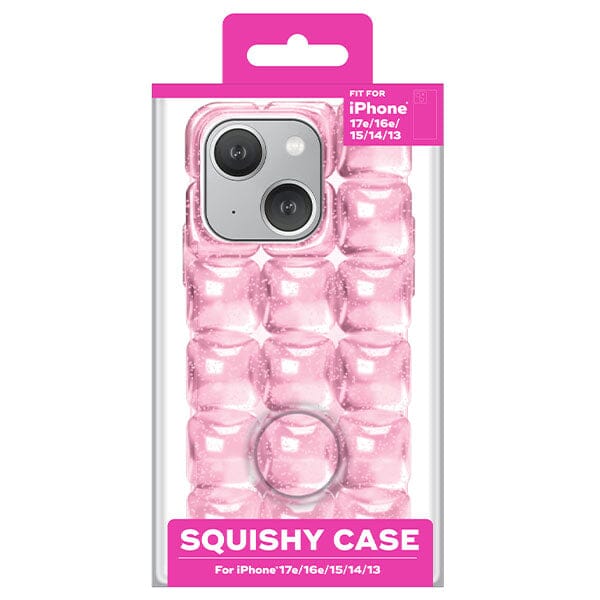 SugarSqueez Squishy Fidget Jelly iPhone Case in Blue or Pink (1pc) Fit For iPhone 17E / 16E / 15 / 14 / 13