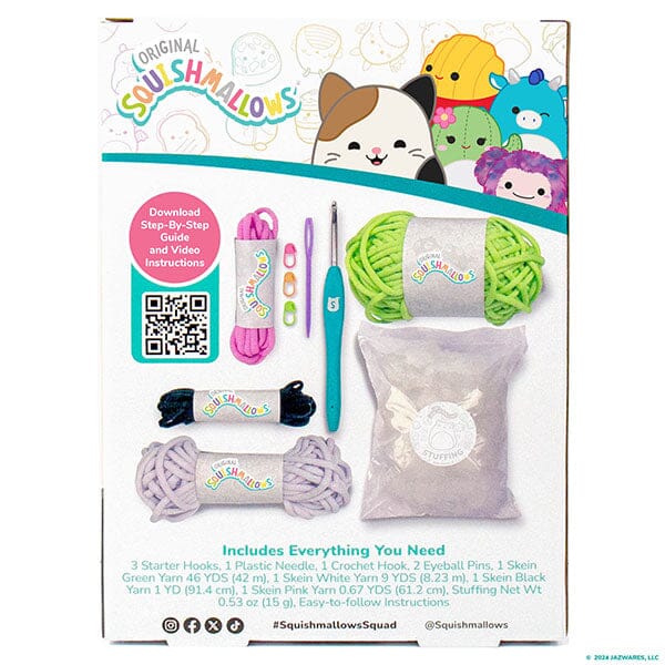 Squishmallows DIY Crochet Plush Toy Complete Kit (Multiple Characters) Simple Squishmallows 