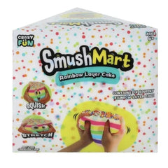 SmushMart Giant Rainbow Layer Cake Slice Squishy Fidget Toy (1pc) Simple SmushMart