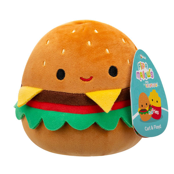 Squishmallows Flip-A-Mallows 5" Reversible Plush Toy Carl The Cheeseburger & Floyd The French Fries