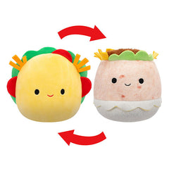 Squishmallows Flip-A-Mallows 5" Reversible Plush Toy Tex The Taco & Bernardo The Burrito