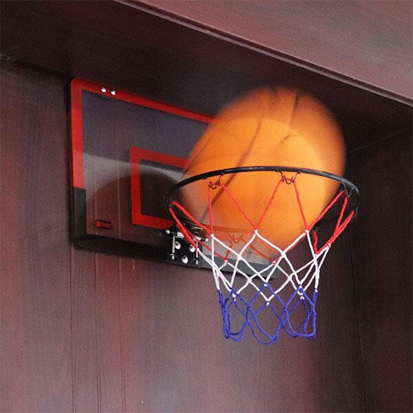 StealthDunk Silent Basketball Indoor Hoop with Clear Backboard Simple Showcase 